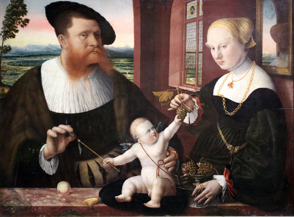 Justinian von Holzhausen and His Wife Anna, née Fürstenberg, 1536, by Conrad Faber von Kreuznach (1490-1552/1553) 	
Städel Museum, Frankfurt, No. 1729